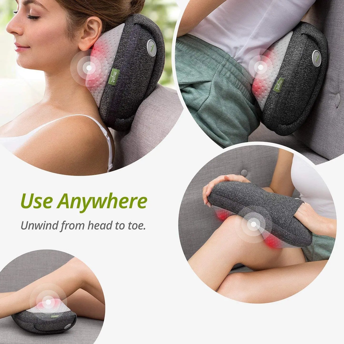 Cordless Neck Back Massager Pillow