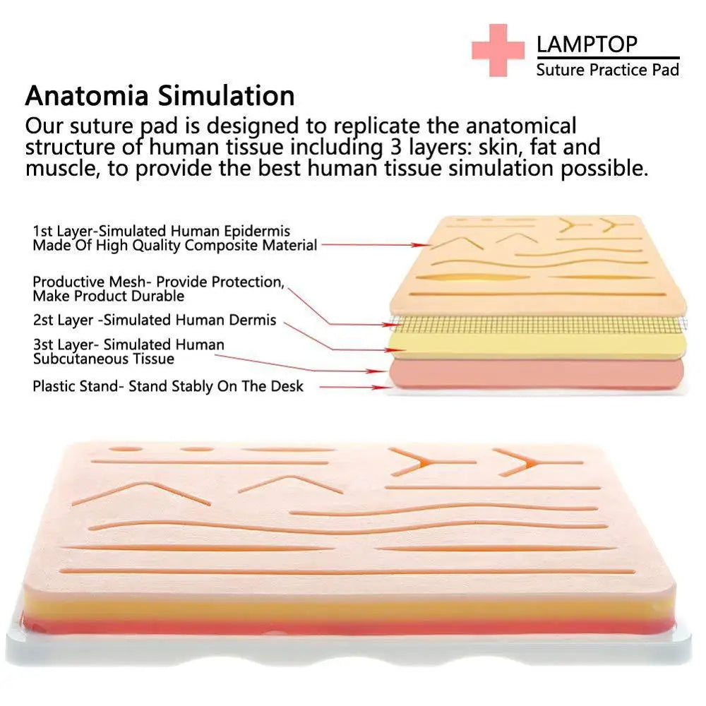 Multi-wound suture silicone practice block