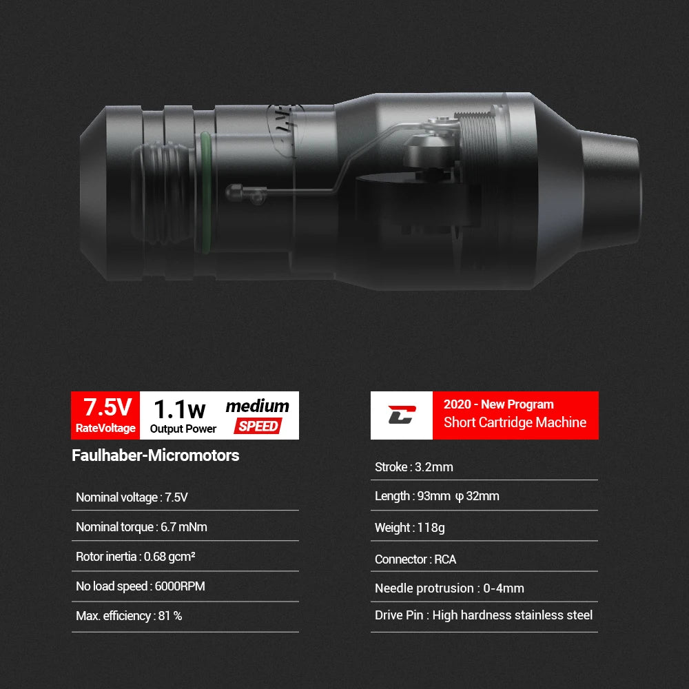 STIGMA CNC Tattoo Pen Machine New Style Body Artist CNC-M-Q1
