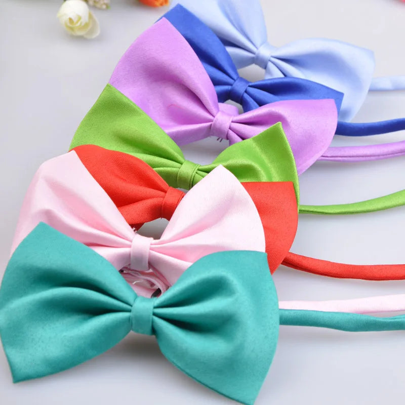 50/100 pcs/lot Adjustable Bowtie Multicolor Pet Products