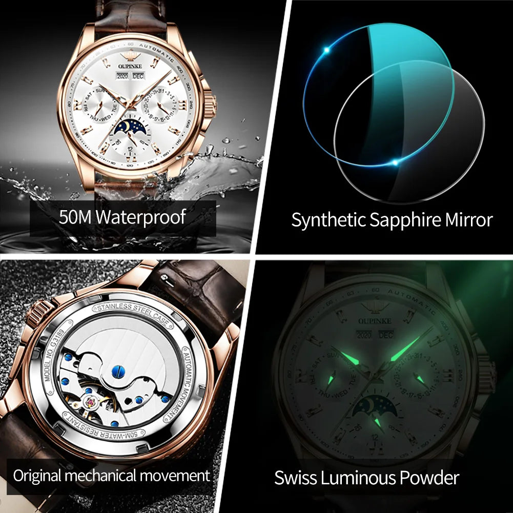 Moon Phase Men's Wristwatches