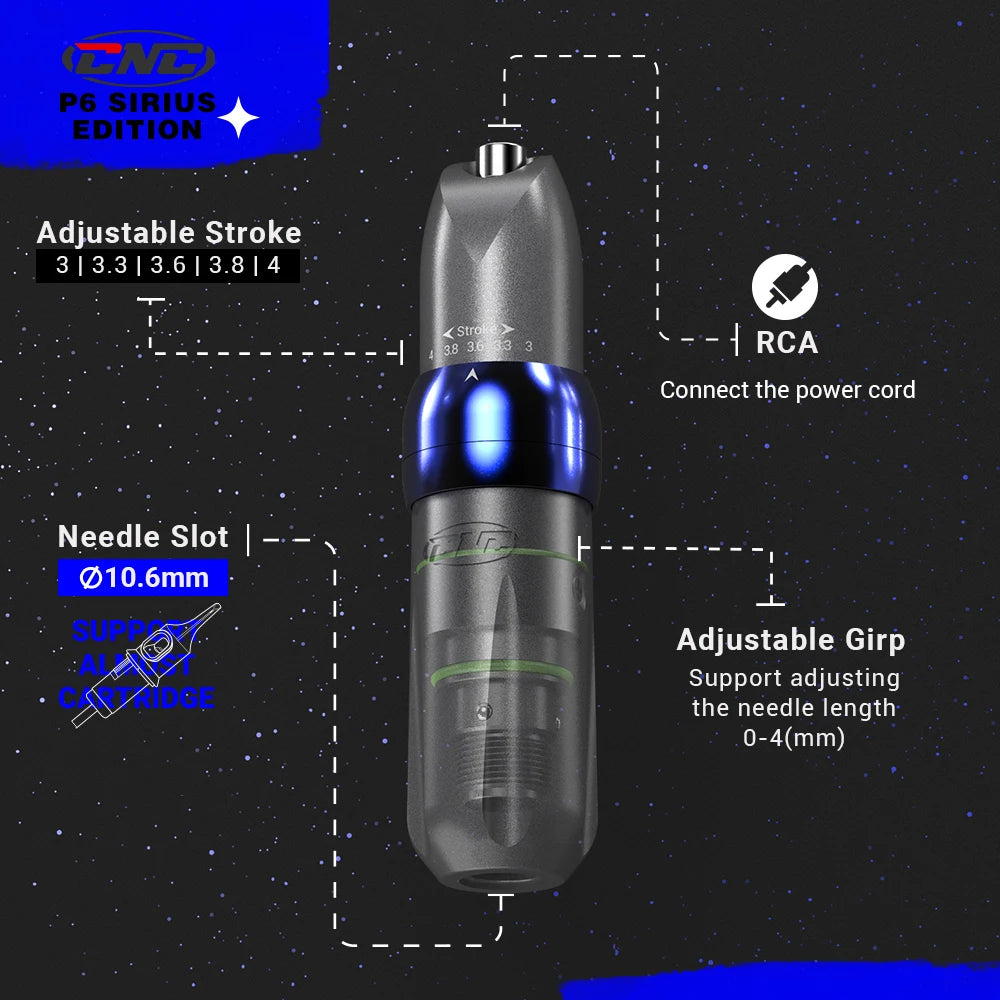 CNC P6 Tattoo Pen Kit Makeup Machine