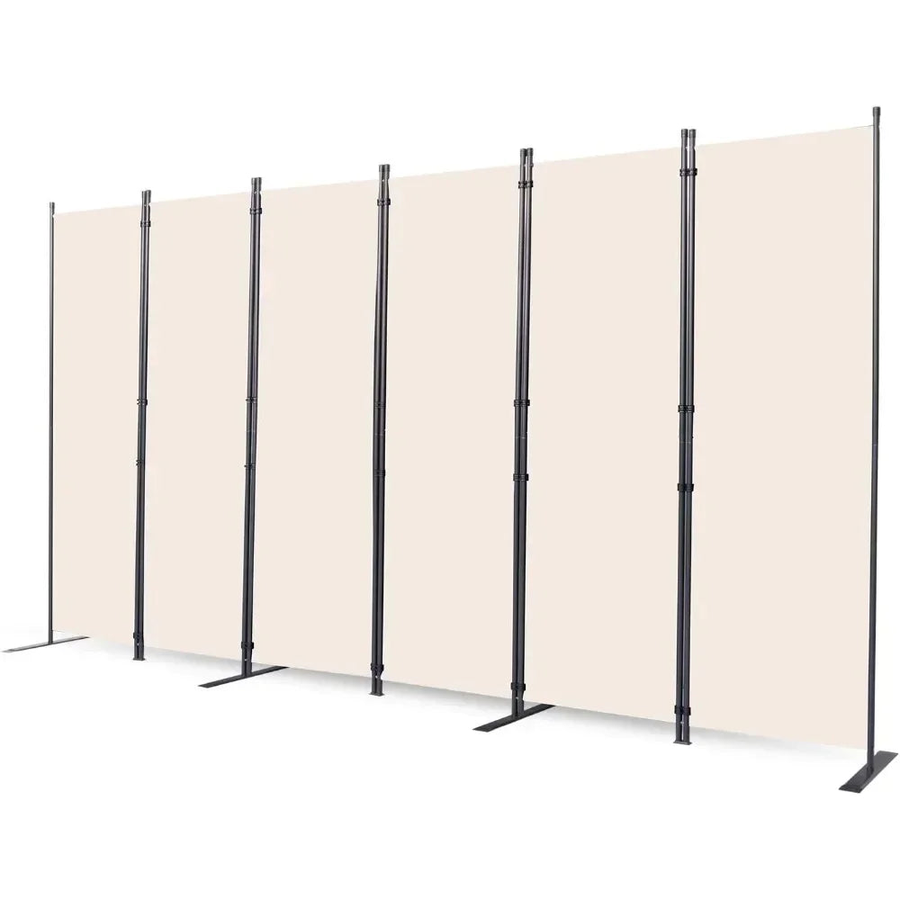 6 Panel Folding Room Divider W/Wider Support Feet