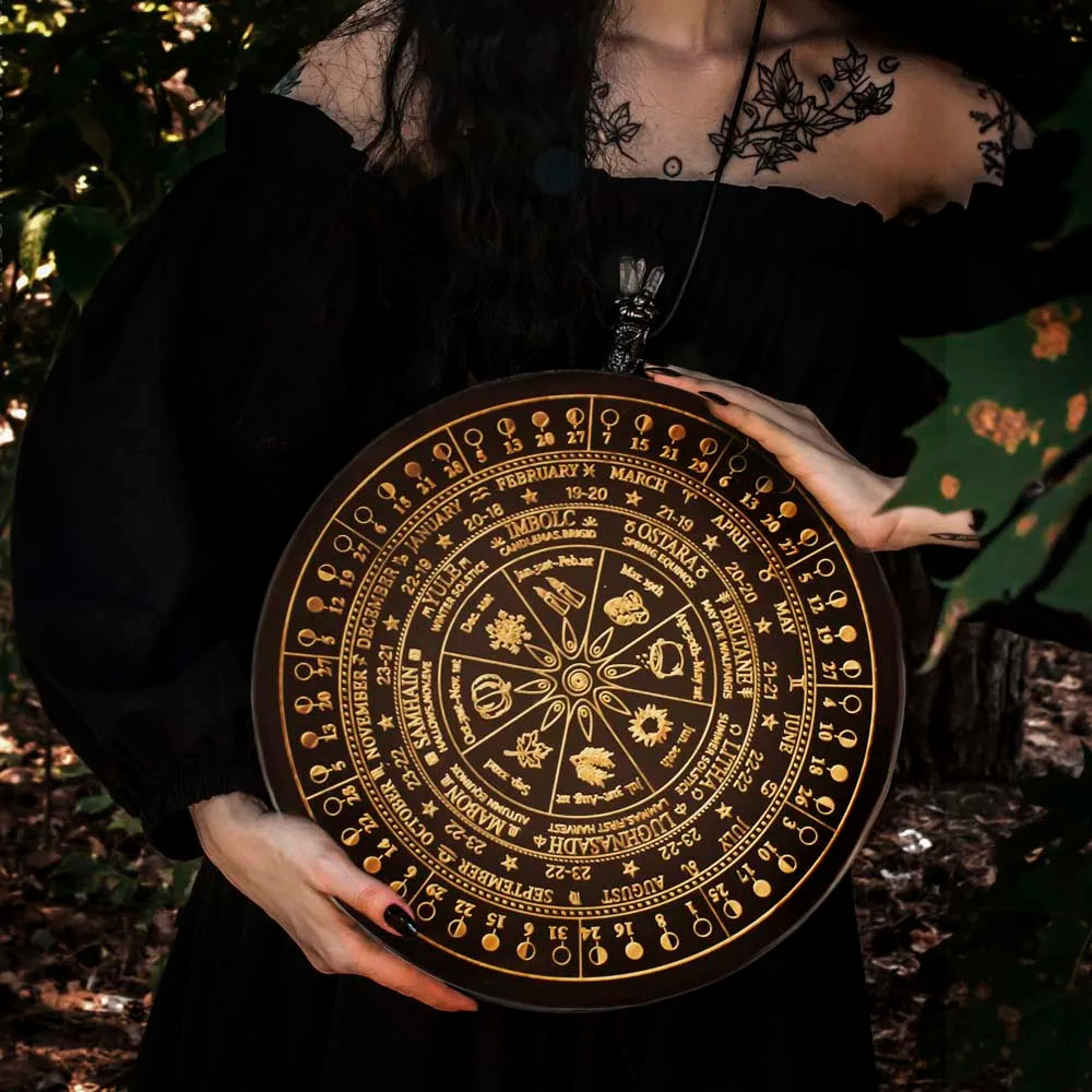 Altar Board Moon Phase Calendar & Candle Holder