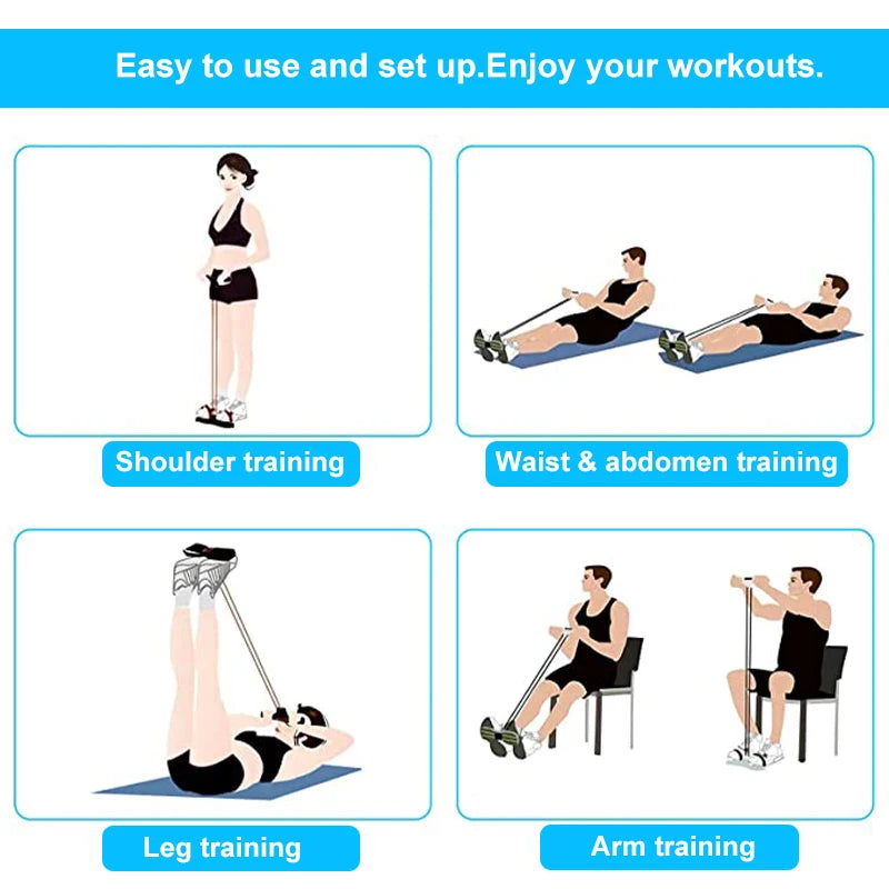 Resistance Bands 4-Tube Yoga