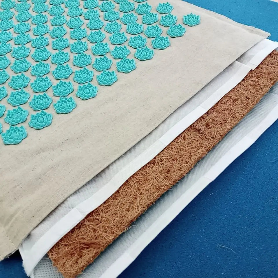 74*44cm Massage Yoga Mat w/ Pillow