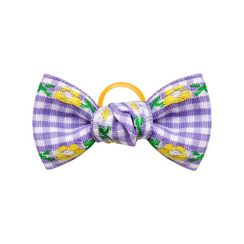 100PCS Cute Pet Hair Bows