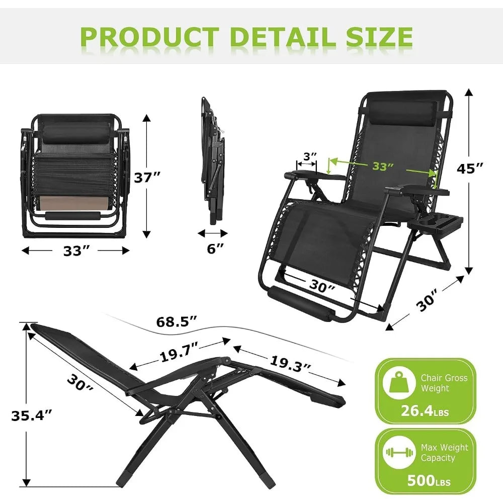 Zero Gravity Chairs XXL, Chair W/ Larger Seat
