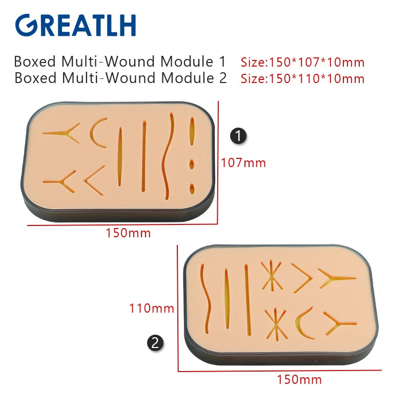 1pcs Silicone Skin Pad Suture Training Kit