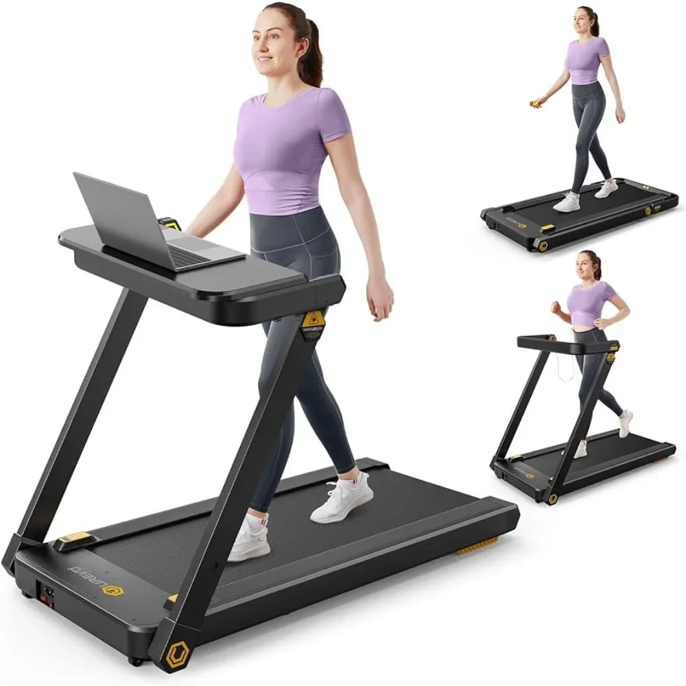 3 in 1 Foldable Treadmill w/ Removable Desk,