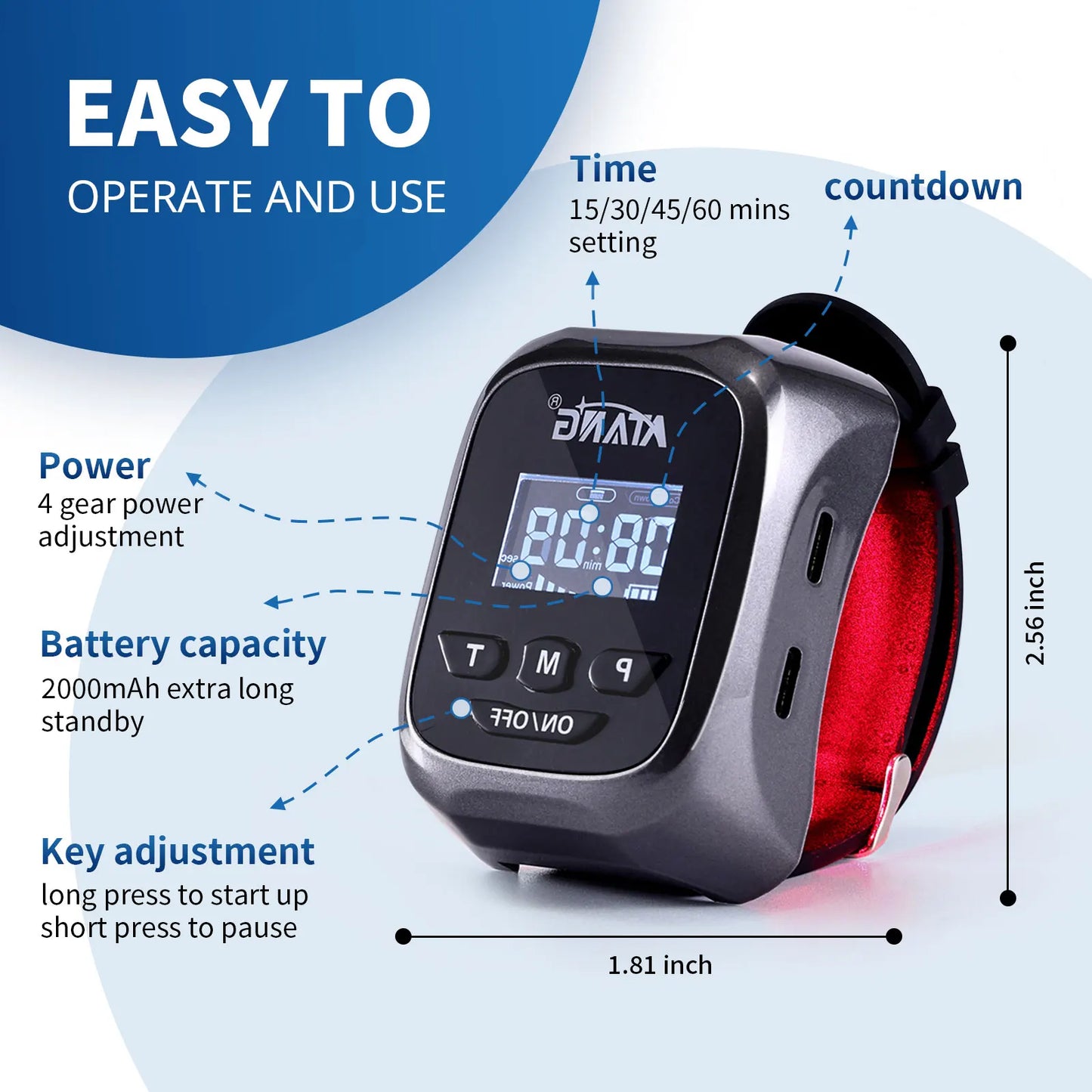 Red Light Medical Laser Watch