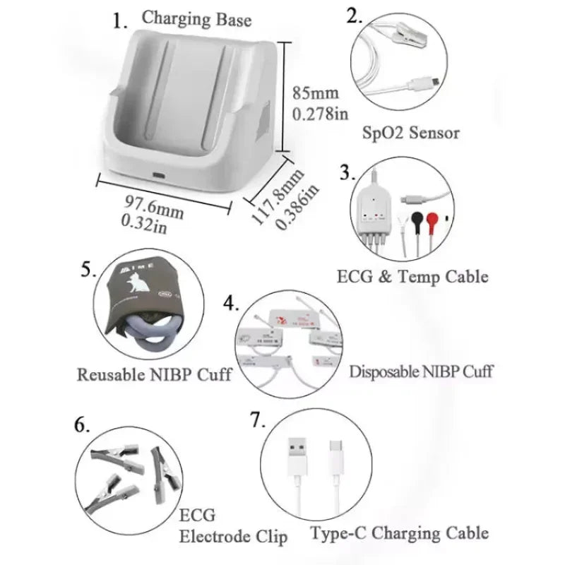 Veterinary Multi-parameter ECG Monitor