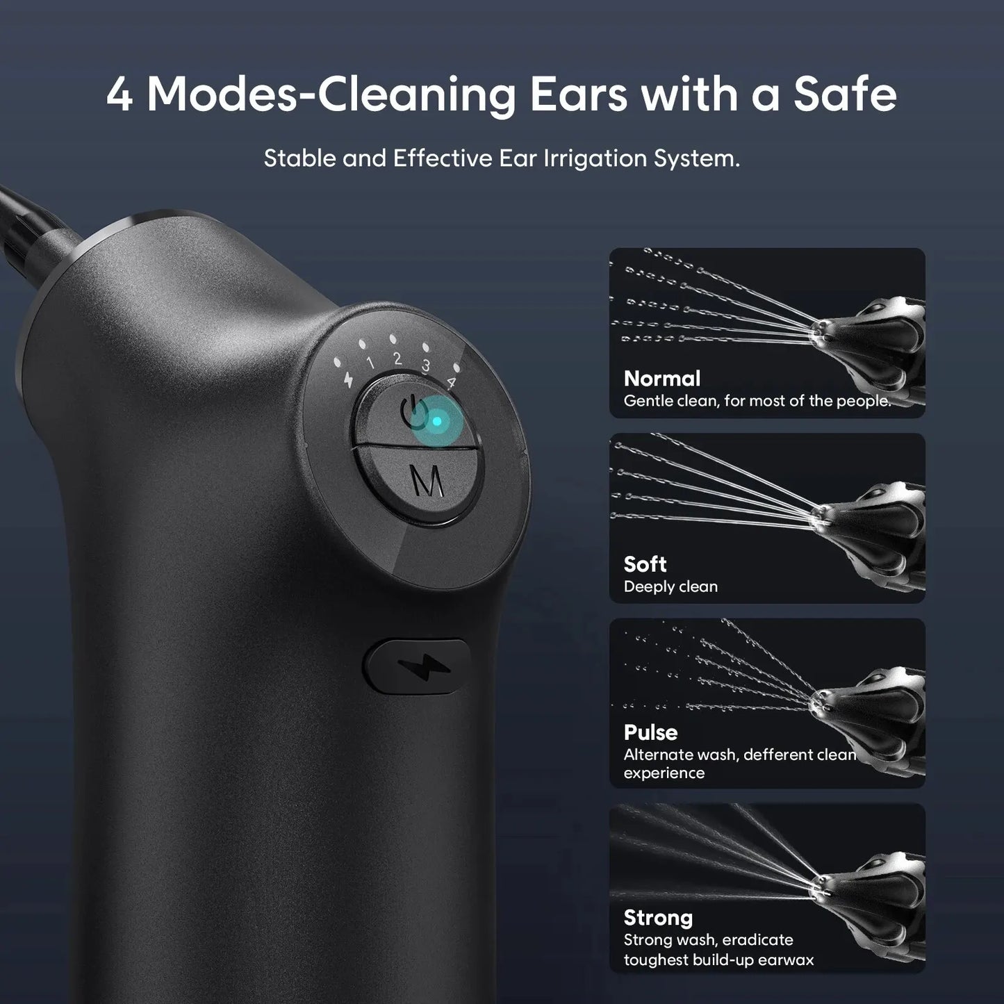 Electric Ear Cleaner Kit 4 Pressure Modes