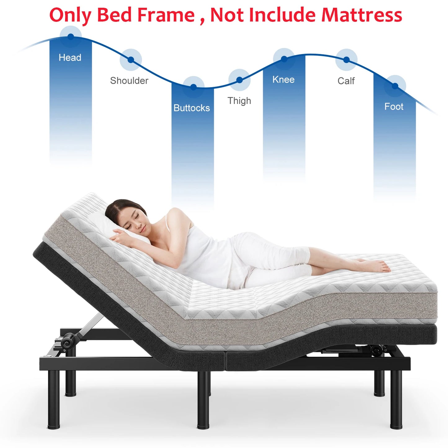XL Size Bed Base Frame for Stress Management