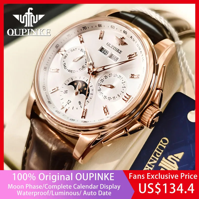Moon Phase Men's Wristwatches