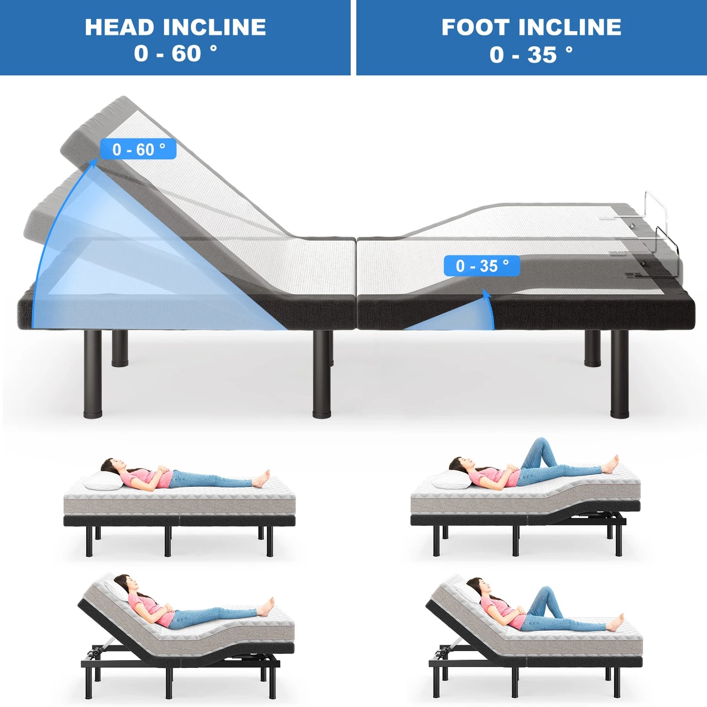 XL Size Bed Base Frame for Stress Management