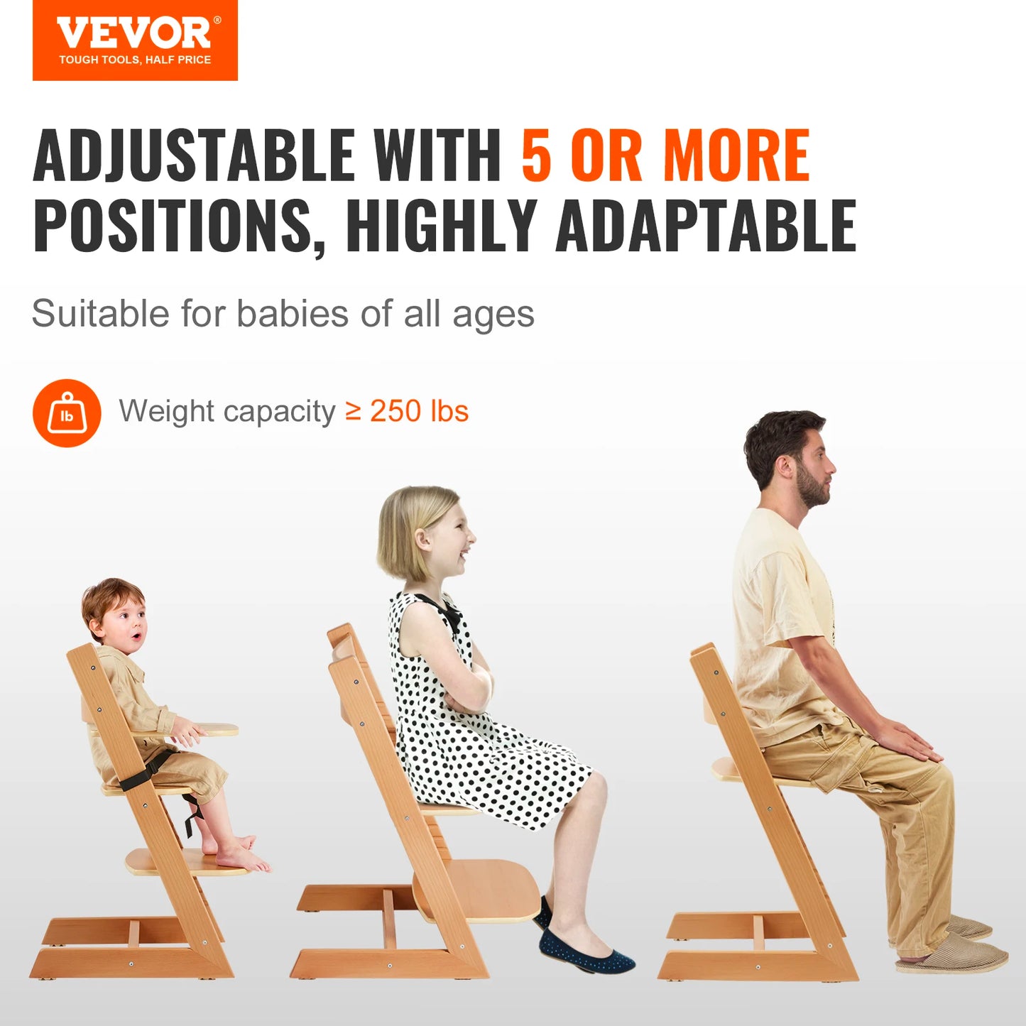Wooden Beech Toddler Chair Eat & Grow W/ Tray