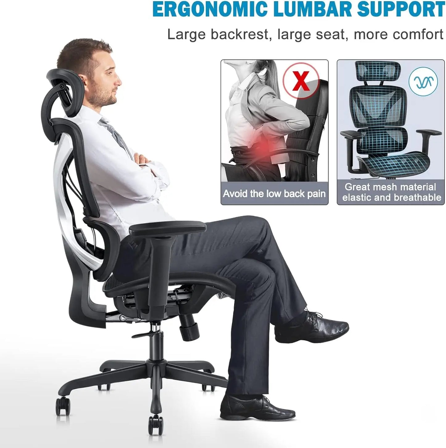 Ergonomic Office Chair with Lumbar Support