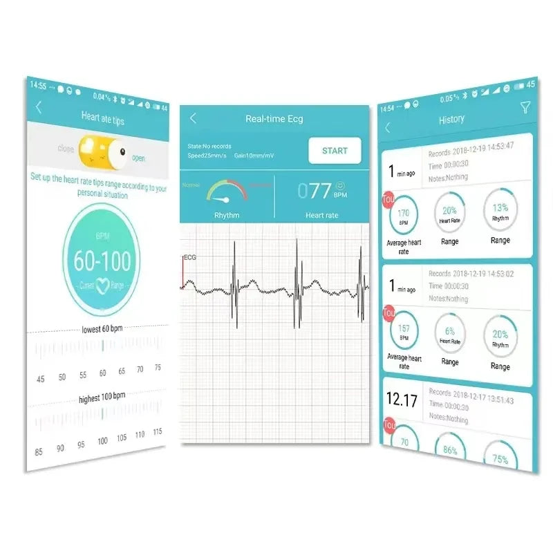 Portable Mini 24H Ambulatory Electrocardiogram Recorder