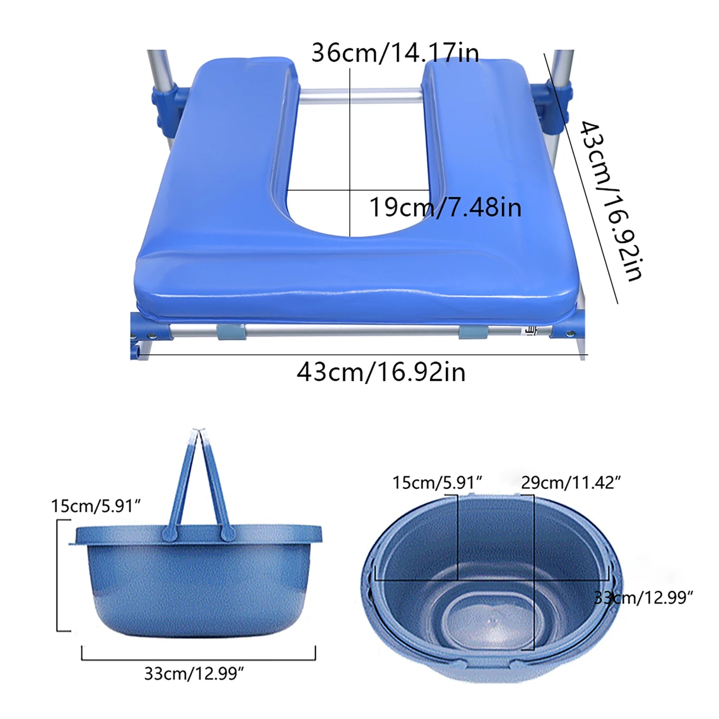 Commode Shower Toilet Wheelchair