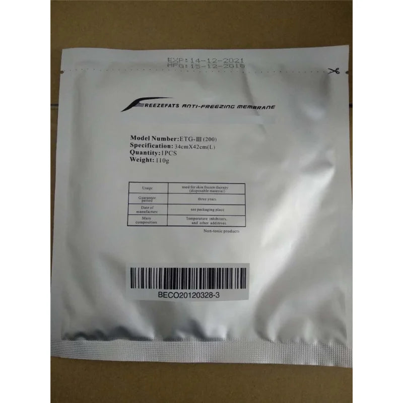Membrane For Non-Invasive Cryo Machine For Fat Freeze