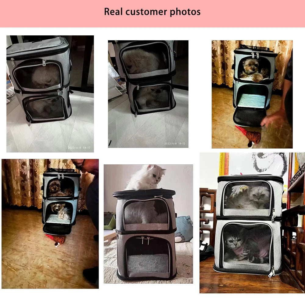 Double Layer Pet Backpack