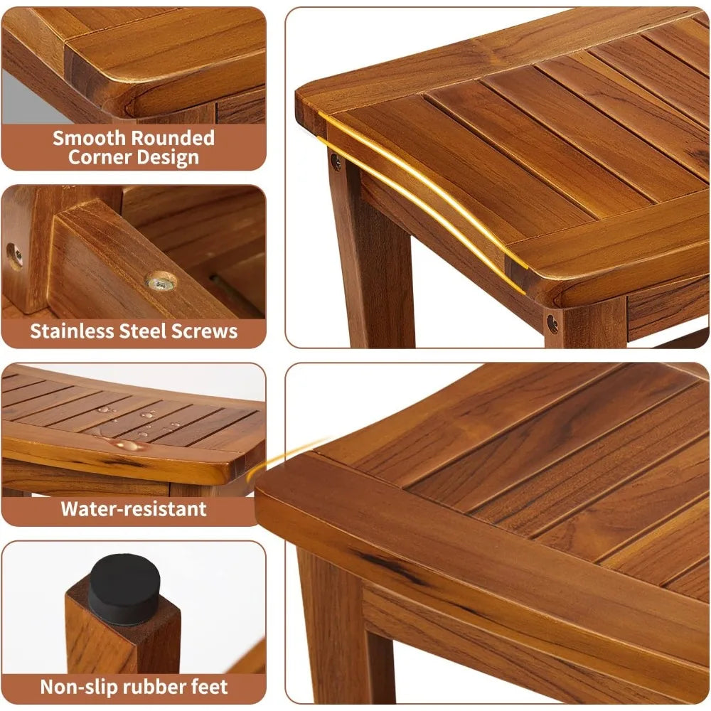 20 Inch Teak Shower Bench