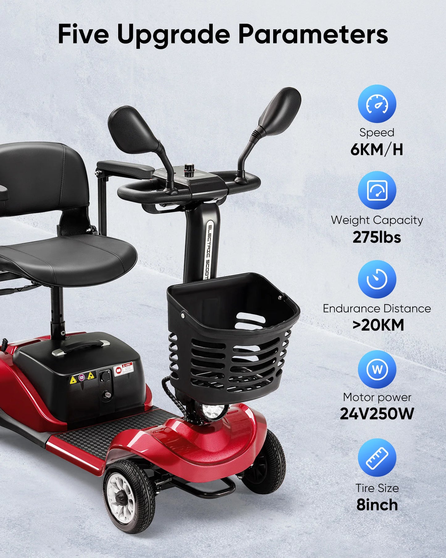 Foldable Electric 4 Wheels Scooter
