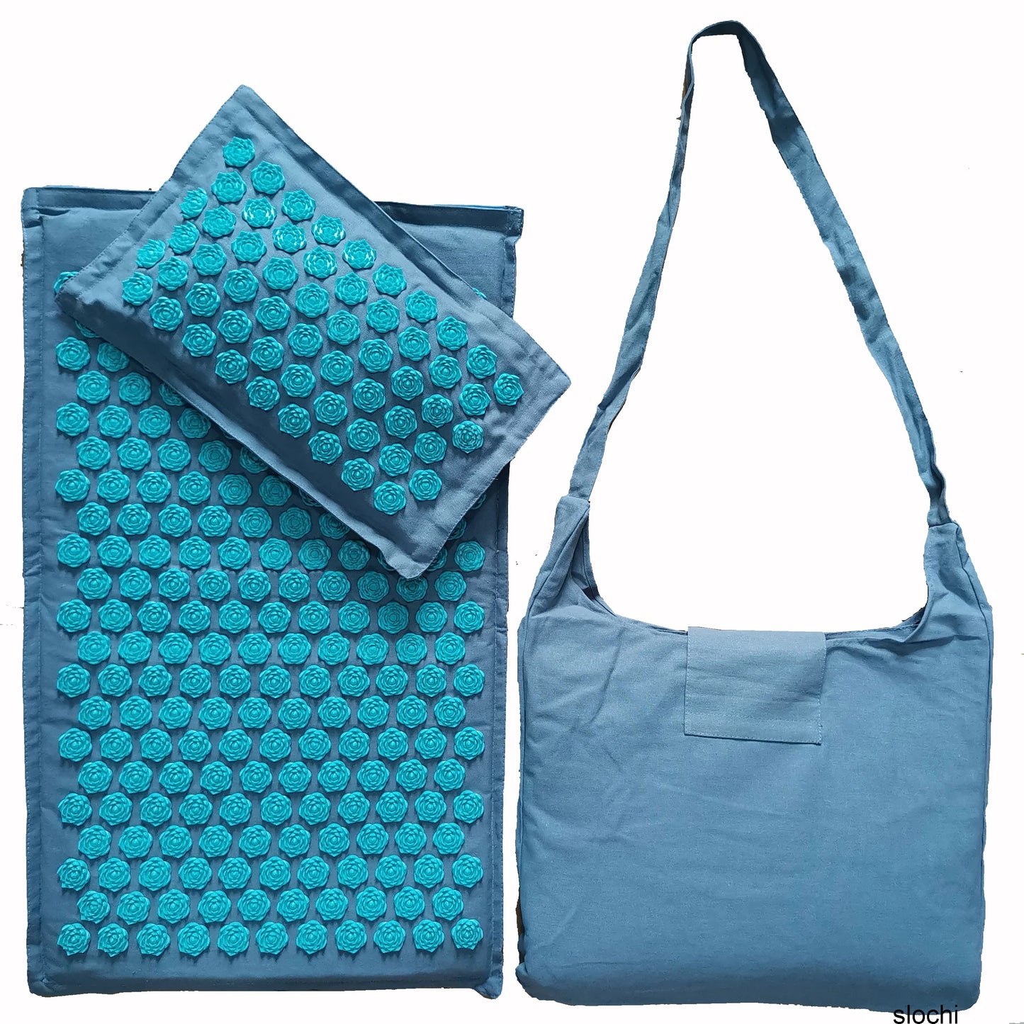 74*44cm Massage Yoga Mat w/ Pillow