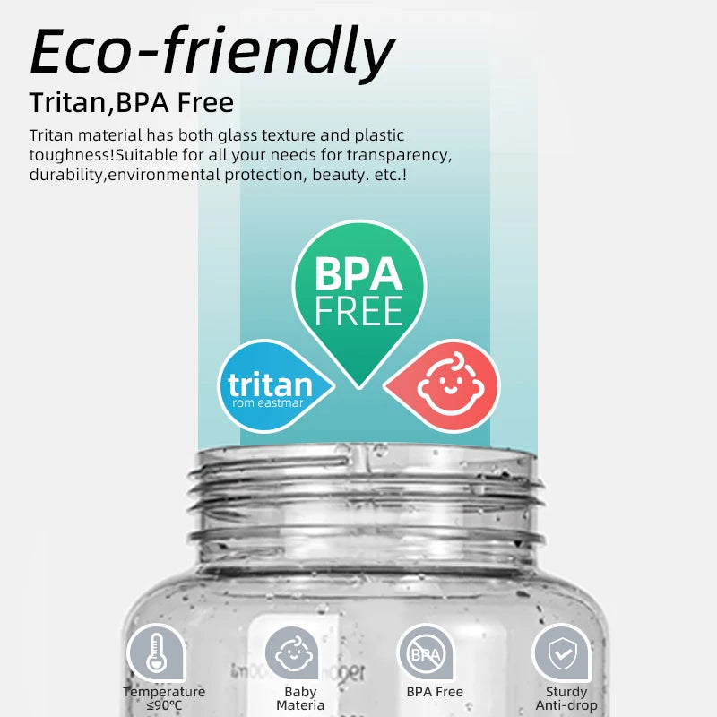 Water Bottle 2 Liters Tritan Material