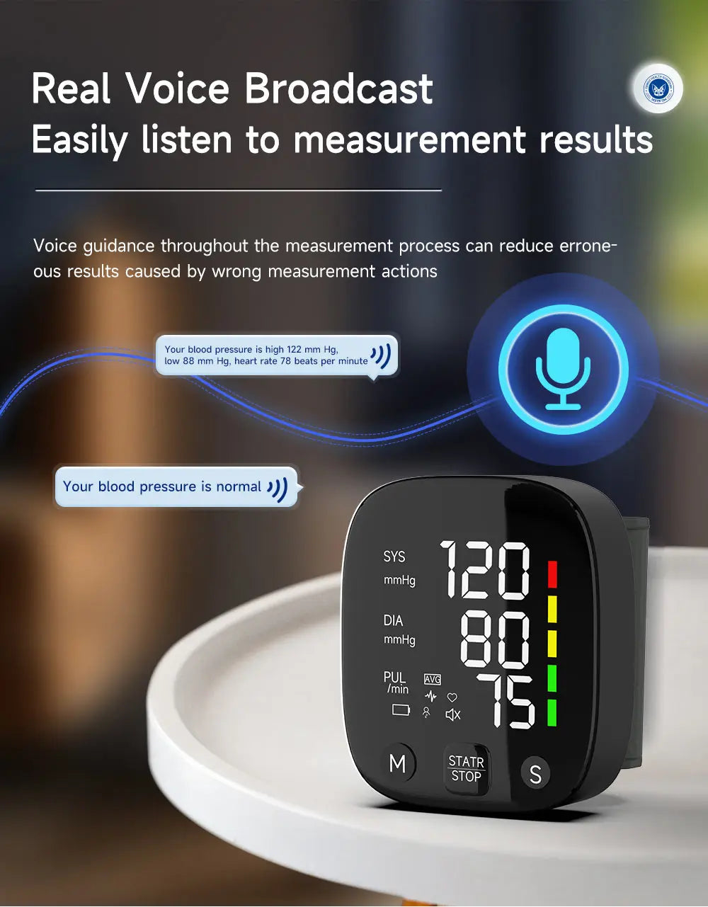 LED Wrist Blood Pressure Monitor