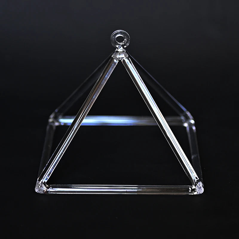 3-6 Inch Quartz Pyramid Yoga Meditation Tripod Chakra Healing