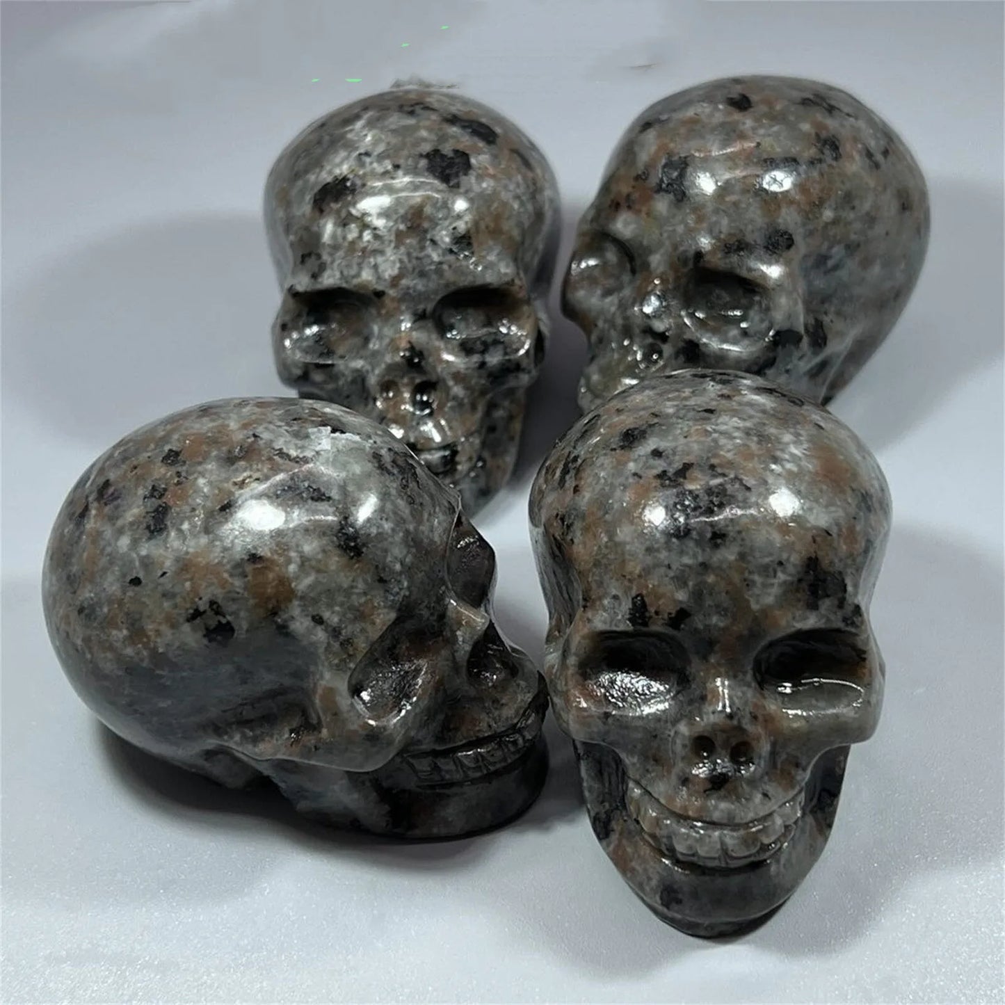 Flame Stone Skull Quartz Crystal