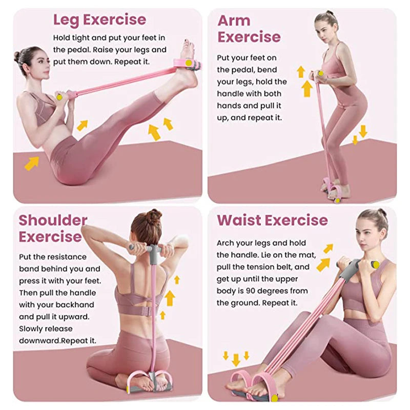 Resistance Bands 4-Tube Yoga