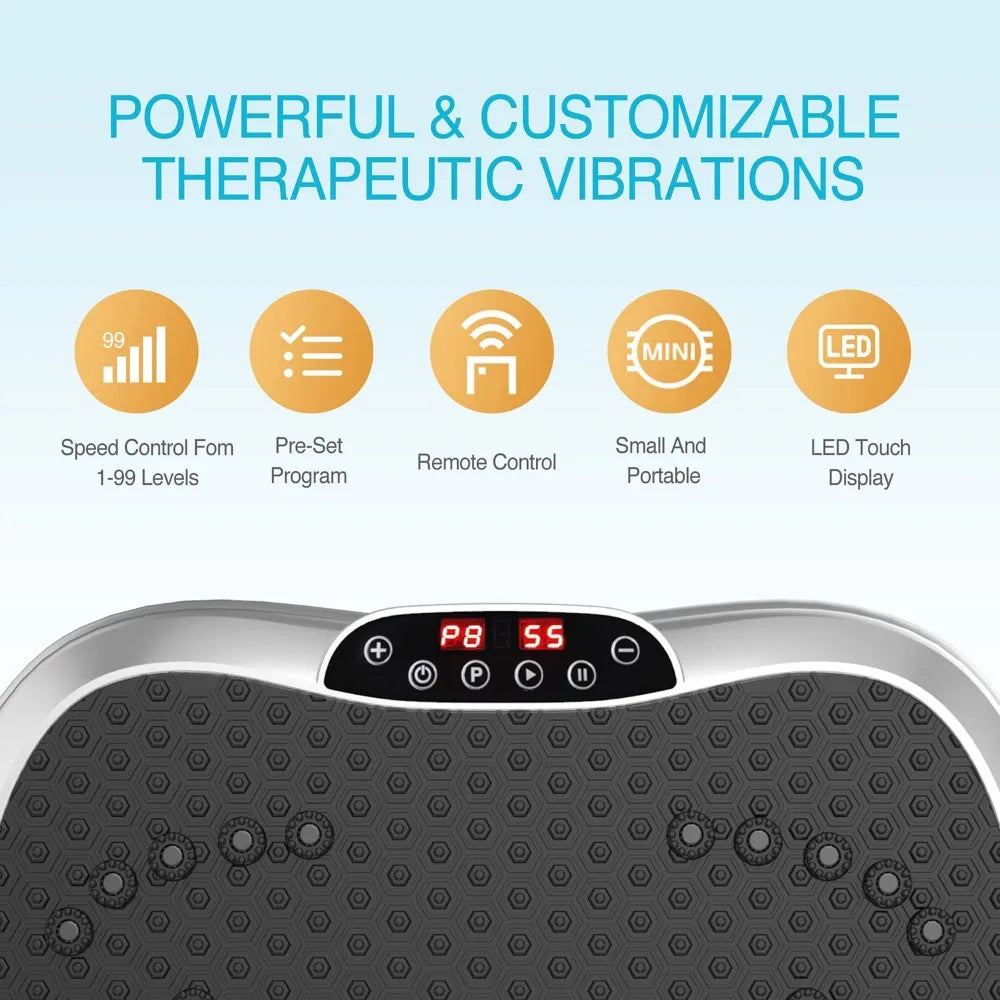 AXV Vibration Plate Exercise Machine, Vibrating Machine Exercise Board for Weight Loss Shaping Toning Wellness Home Gyms Workout