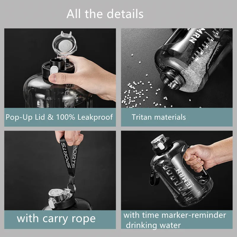 Water Bottle 2 Liters Tritan Material