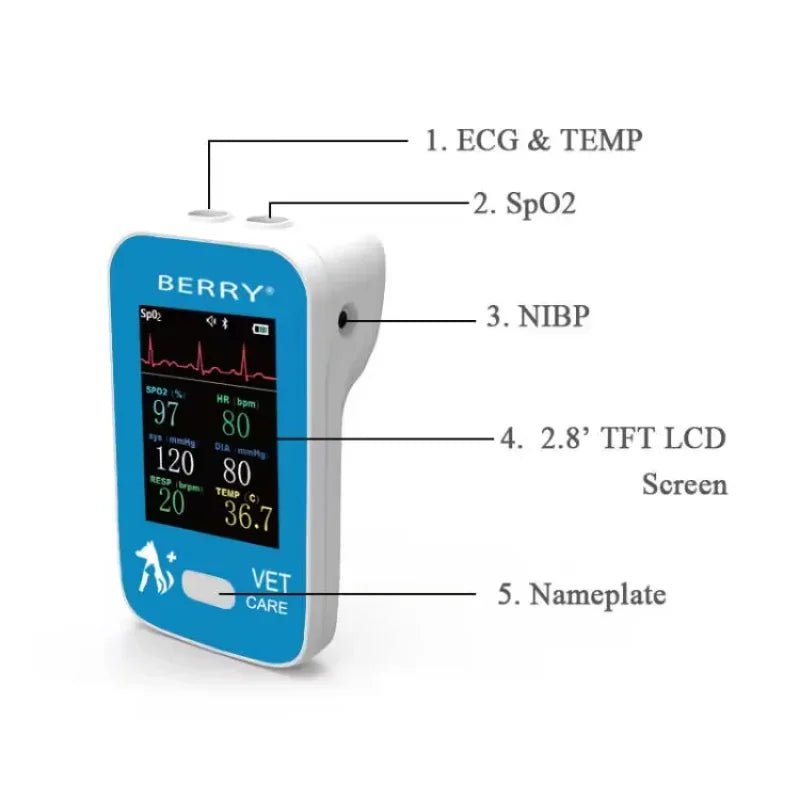 Veterinary Multi-parameter ECG Monitor
