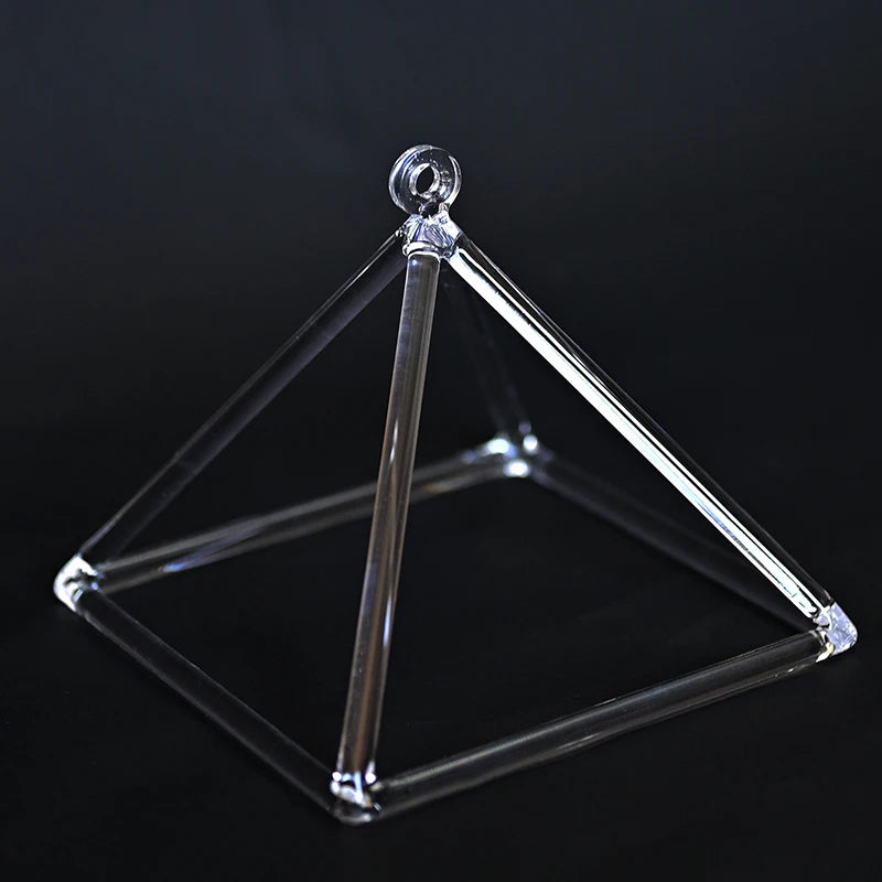 3-6 Inch Quartz Pyramid Yoga Meditation Tripod Chakra Healing