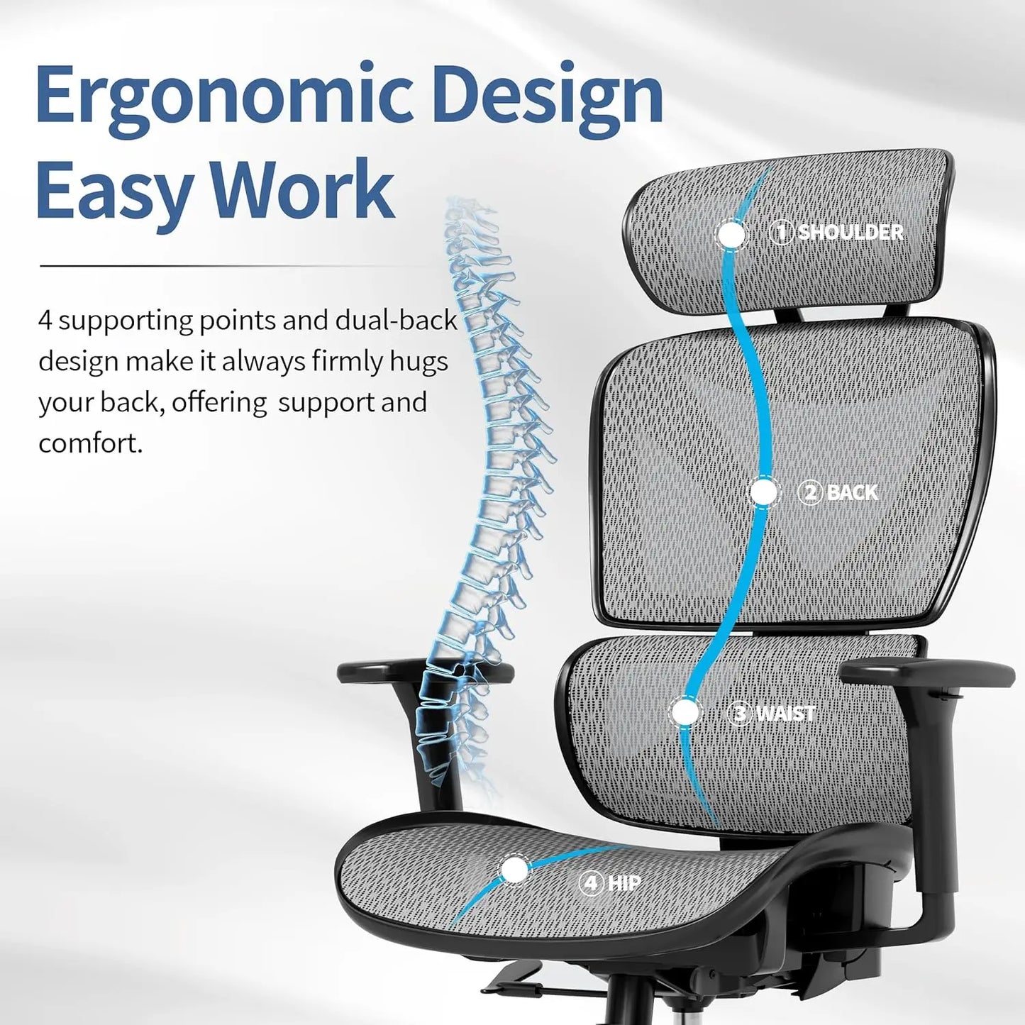 Ergonomic Office Chair with Lumbar Support
