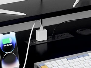 U Shaped Desks W/ LED Strip & Power Outlets