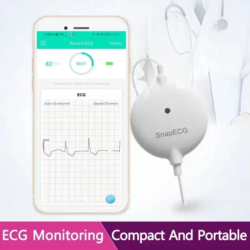 Portable Mini 24H Ambulatory Electrocardiogram Recorder