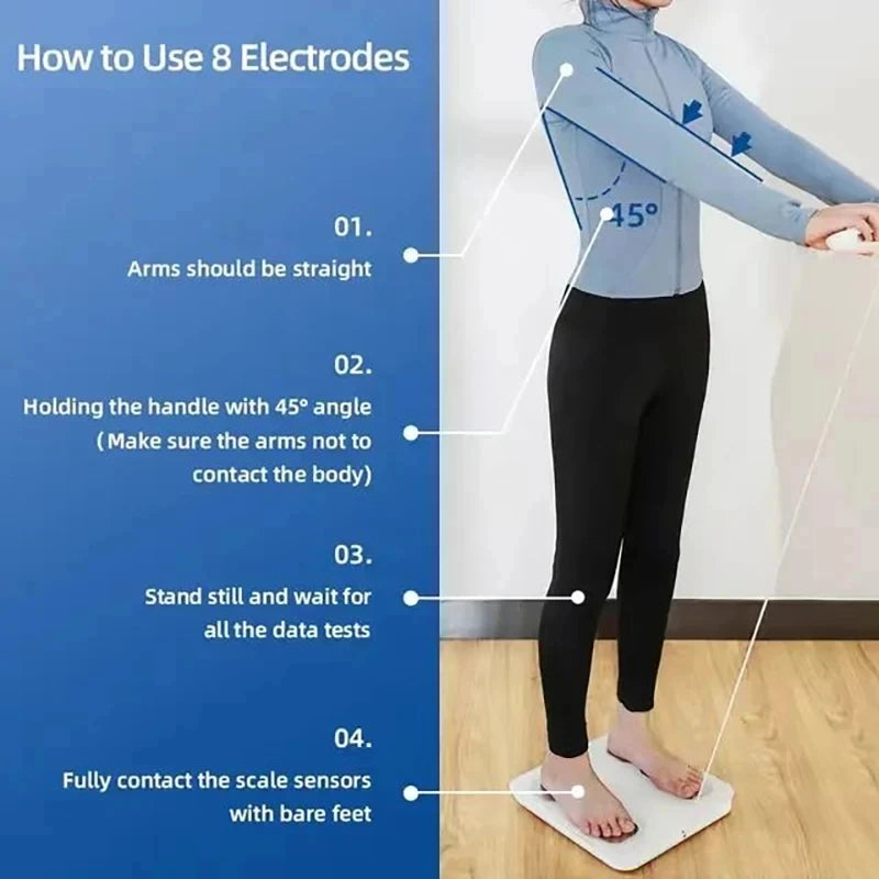 8 Electrodes BMI Body Fat Scale