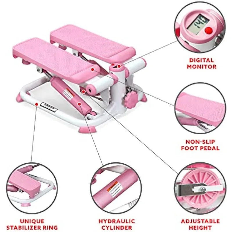 Portable Mini Stair Stepper in Pink