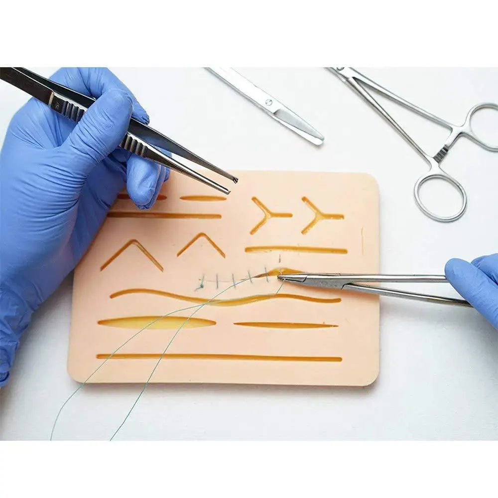Multi-wound suture silicone practice block