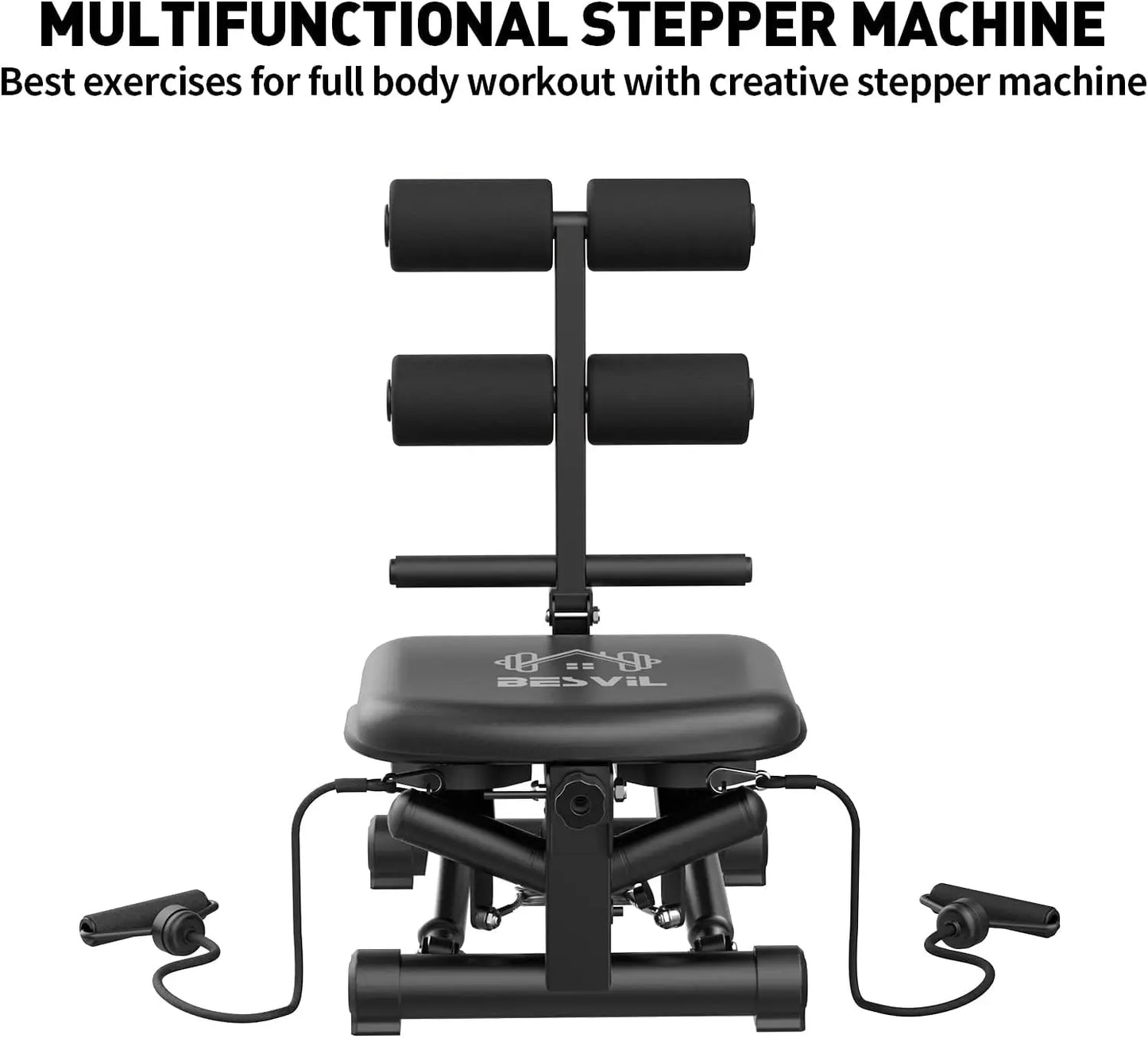 Stair Stepper Machine W/Resistance Bands