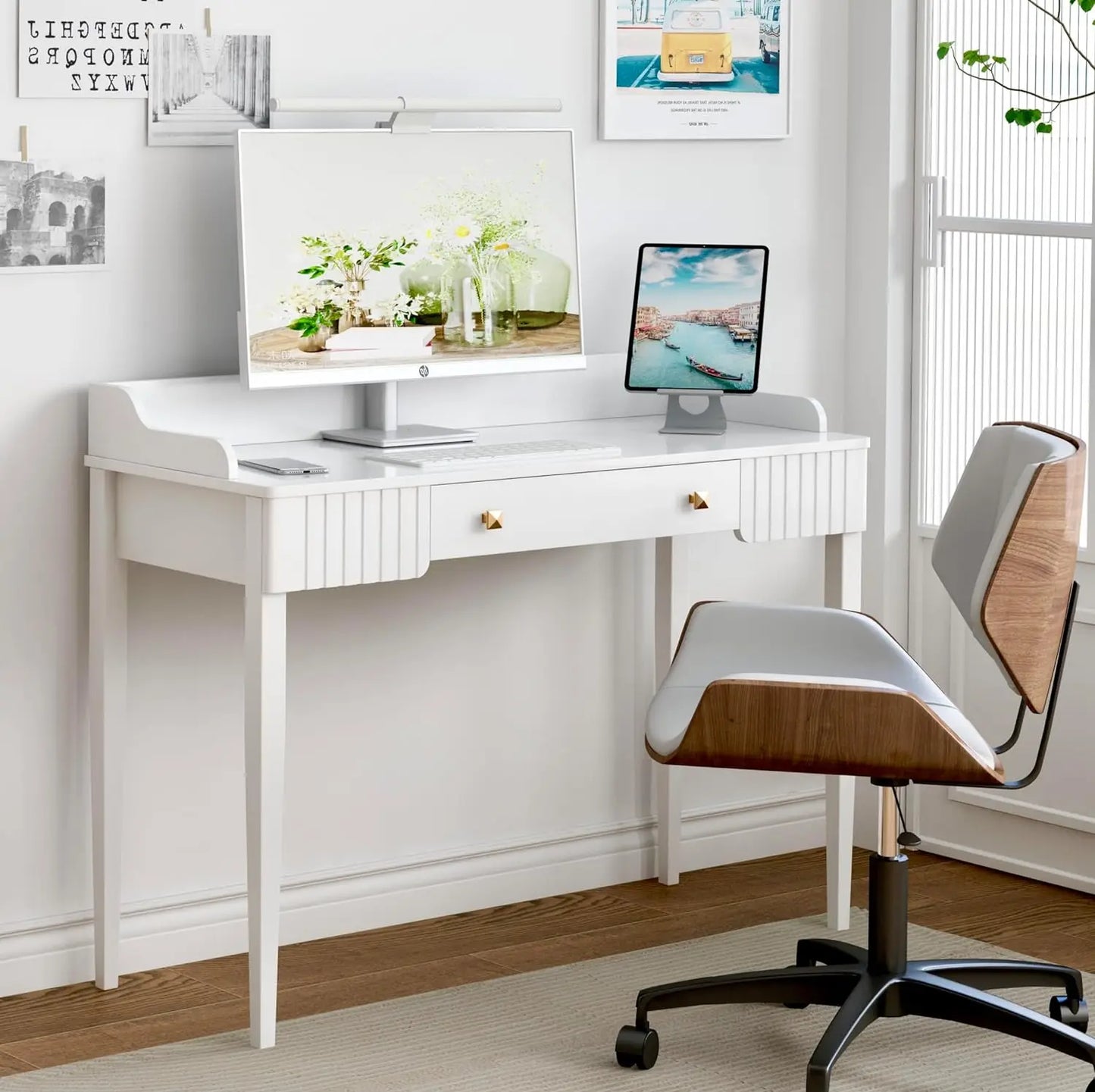 Vintage-Style Desk with Scandinavian Flair