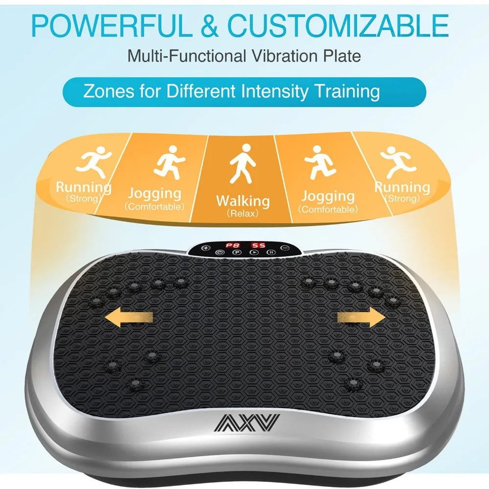 AXV Vibration Plate Exercise Machine, Vibrating Machine Exercise Board for Weight Loss Shaping Toning Wellness Home Gyms Workout