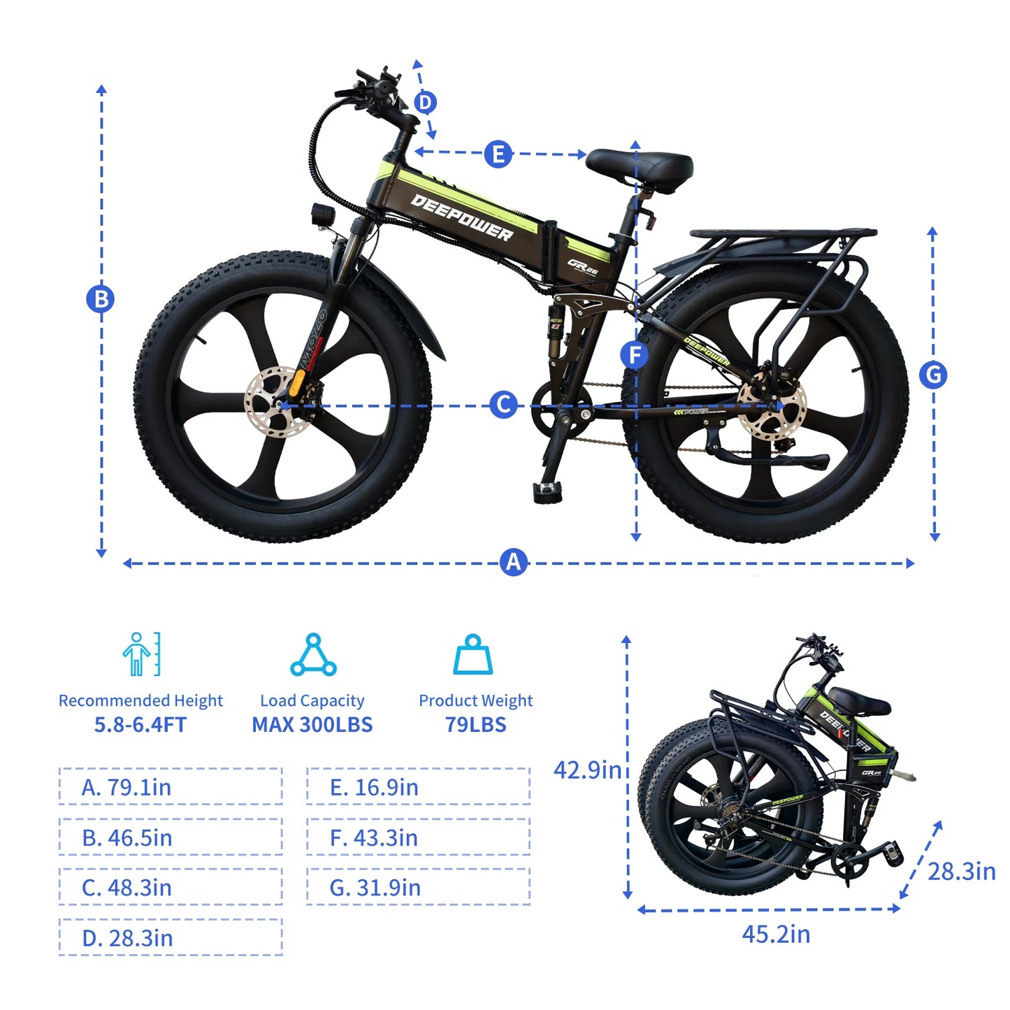 Electric foldable Mountain Bike
