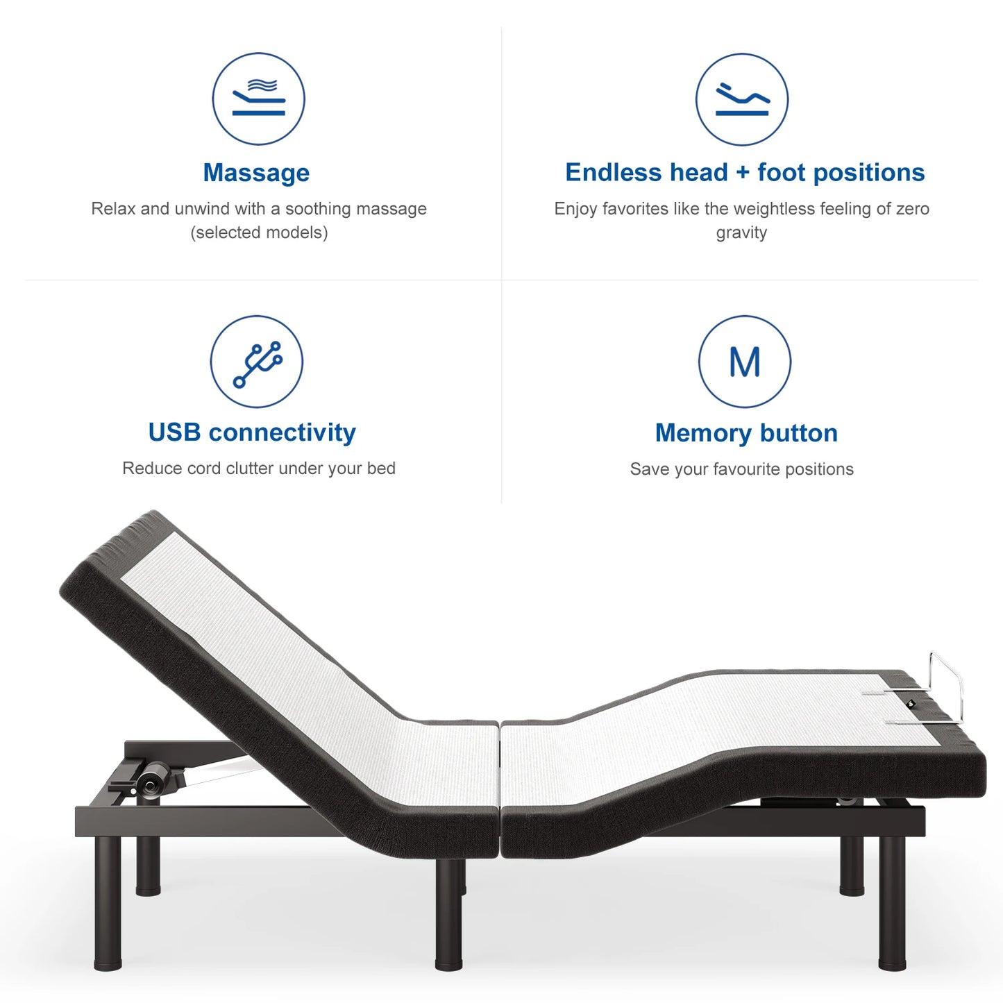 XL Size Bed Base Frame for Stress Management