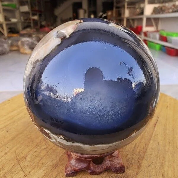 Volcanic Agate Crystal Ball